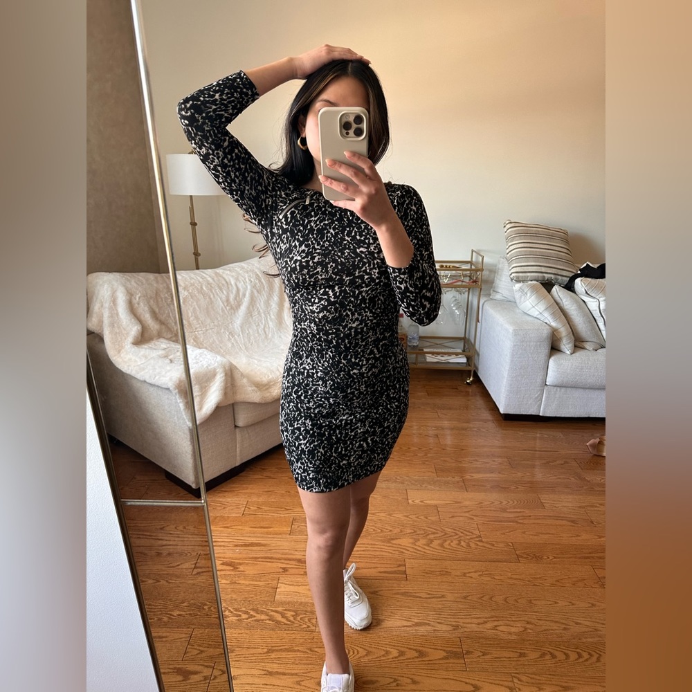 Michael Kors Black and White mini dress.